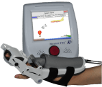 The Hand Mentor uses a video game like interface to aid in stroke rehab